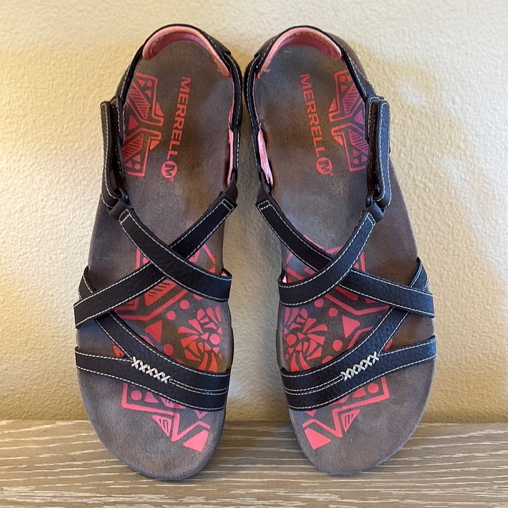 Merrell Brown and Pink Women's Sandals